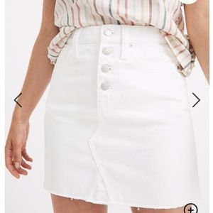 Madewell // Rigid Denim A-Line Mini Skirt